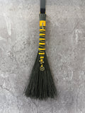 Hawks Tail broom- black & gold (besom)