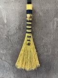 Hawks tail besom broom - Navy ravens head.